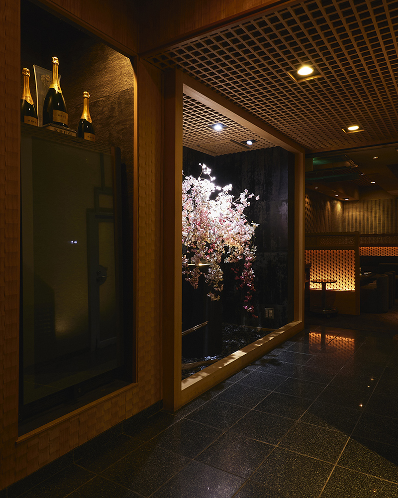 Cinematic Japanese club interior